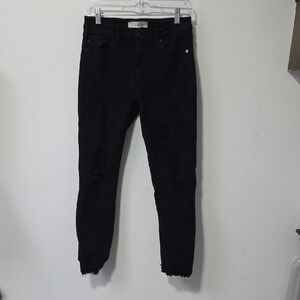 KanCan Women's Black Distressed Skinny Jeans